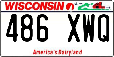 WI license plate 486XWQ