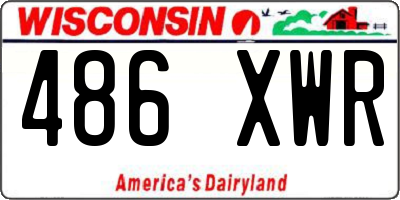WI license plate 486XWR