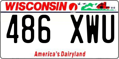 WI license plate 486XWU