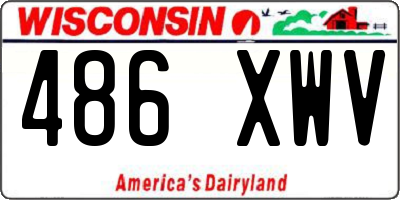 WI license plate 486XWV
