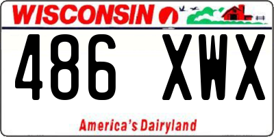 WI license plate 486XWX