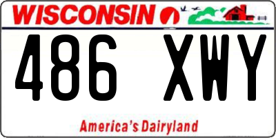 WI license plate 486XWY