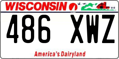 WI license plate 486XWZ