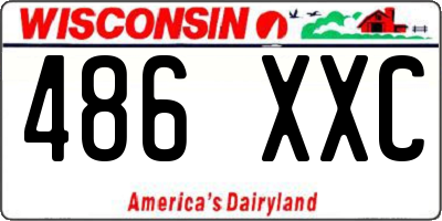 WI license plate 486XXC