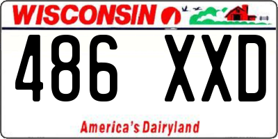 WI license plate 486XXD