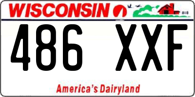 WI license plate 486XXF