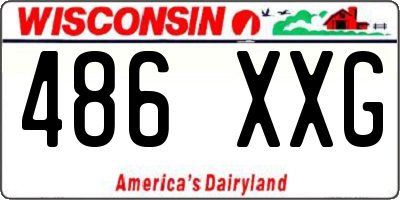 WI license plate 486XXG