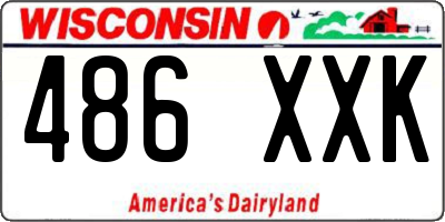 WI license plate 486XXK