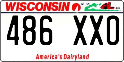 WI license plate 486XXO