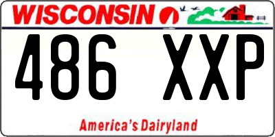 WI license plate 486XXP
