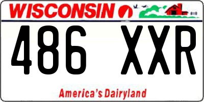 WI license plate 486XXR