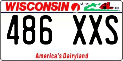 WI license plate 486XXS