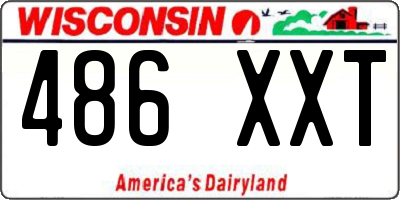 WI license plate 486XXT