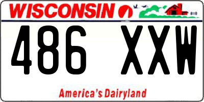 WI license plate 486XXW