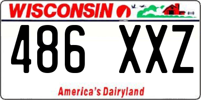 WI license plate 486XXZ