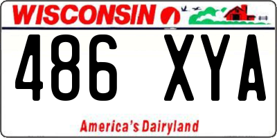 WI license plate 486XYA