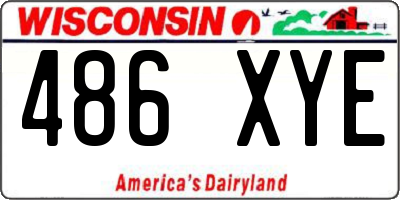 WI license plate 486XYE