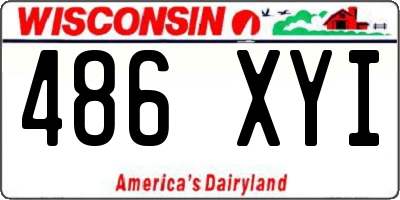 WI license plate 486XYI