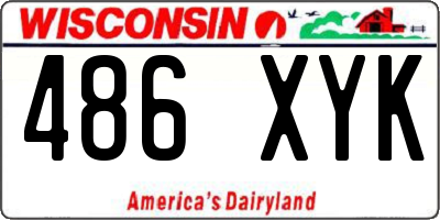 WI license plate 486XYK