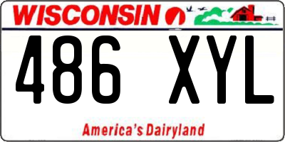 WI license plate 486XYL
