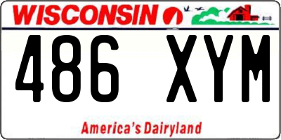 WI license plate 486XYM