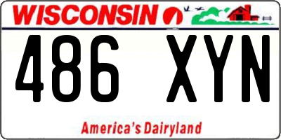 WI license plate 486XYN