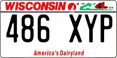 WI license plate 486XYP