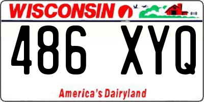 WI license plate 486XYQ