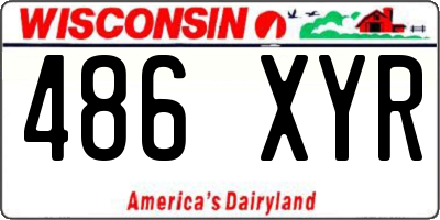 WI license plate 486XYR