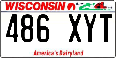 WI license plate 486XYT