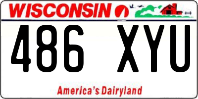 WI license plate 486XYU
