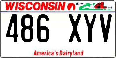 WI license plate 486XYV