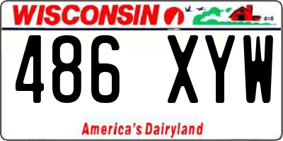 WI license plate 486XYW