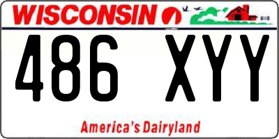 WI license plate 486XYY