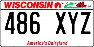 WI license plate 486XYZ