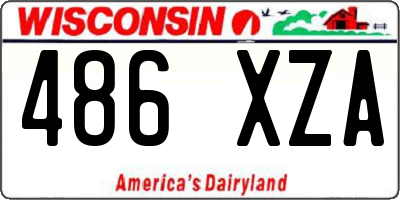WI license plate 486XZA