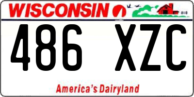 WI license plate 486XZC