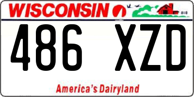 WI license plate 486XZD