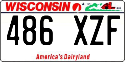 WI license plate 486XZF