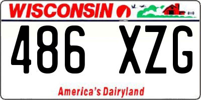 WI license plate 486XZG