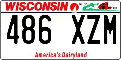 WI license plate 486XZM