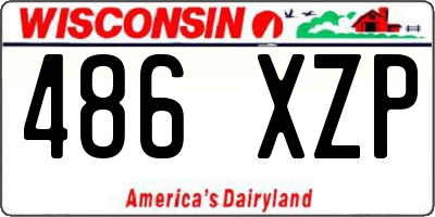 WI license plate 486XZP