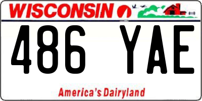 WI license plate 486YAE