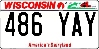 WI license plate 486YAY