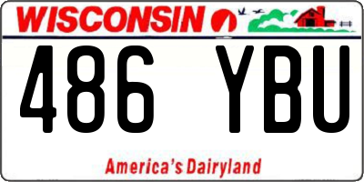 WI license plate 486YBU