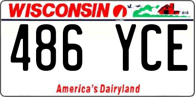 WI license plate 486YCE