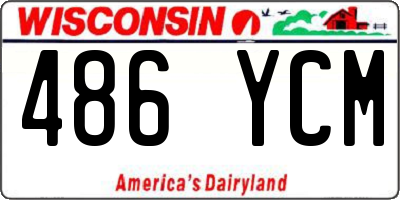 WI license plate 486YCM