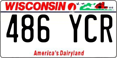 WI license plate 486YCR