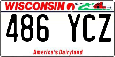 WI license plate 486YCZ