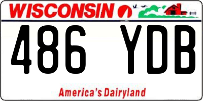 WI license plate 486YDB